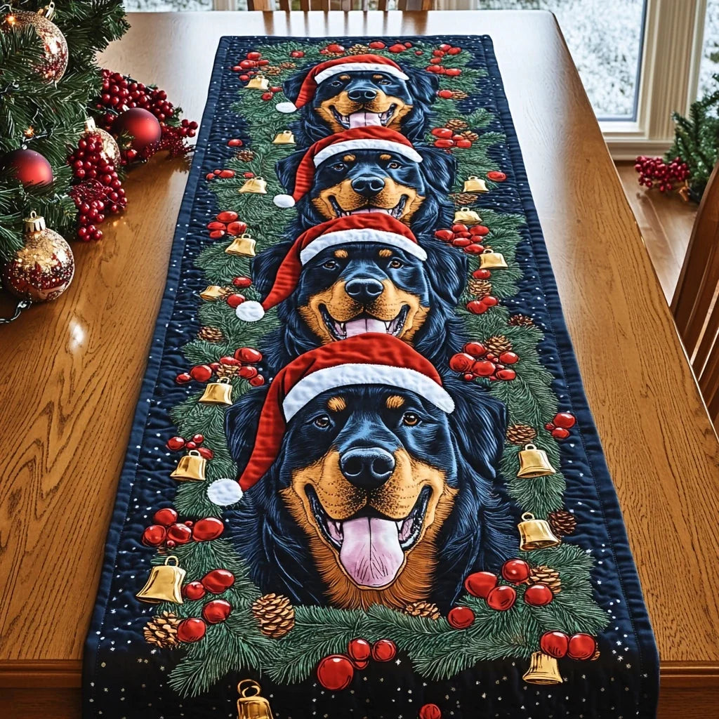 Rottweiler Spirit Quilted Table Runner