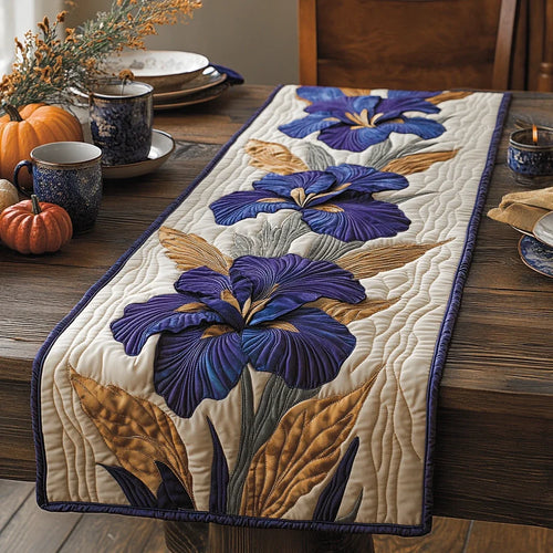 Royal Iris Quilted Table Runner