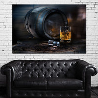 Keg of Whiskey Canvas Wall Art