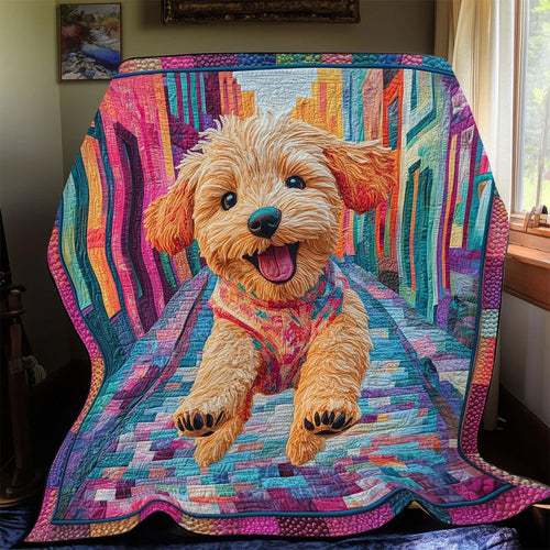Running Poddle Quilt Blanket