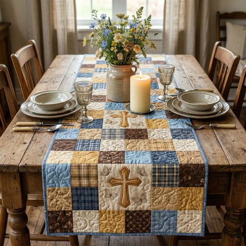 Rustic Faith Quilted Table Runner
