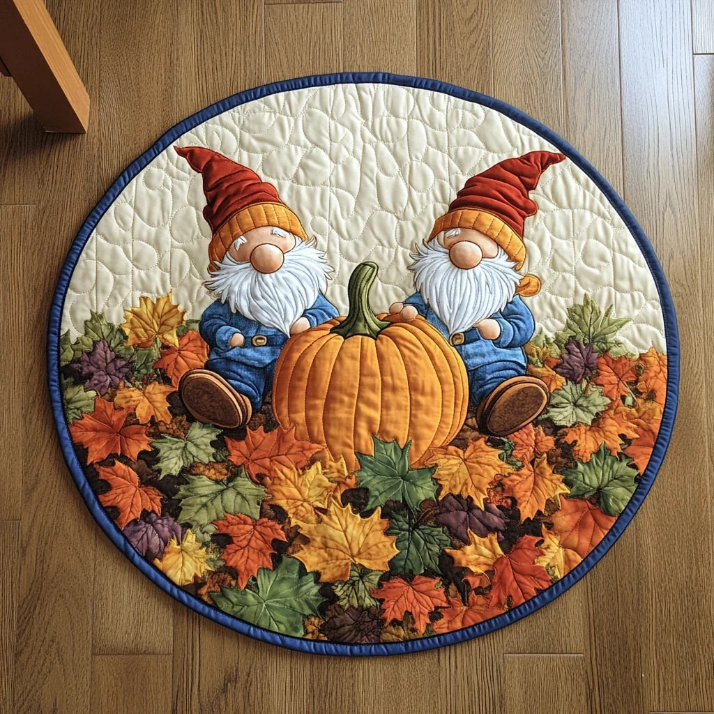 Rustic Fall Quilted Round Mat