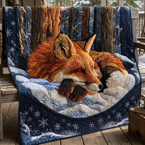 Rustic Fox Quilt Blanket - Quilted Blanket by Wild and Way