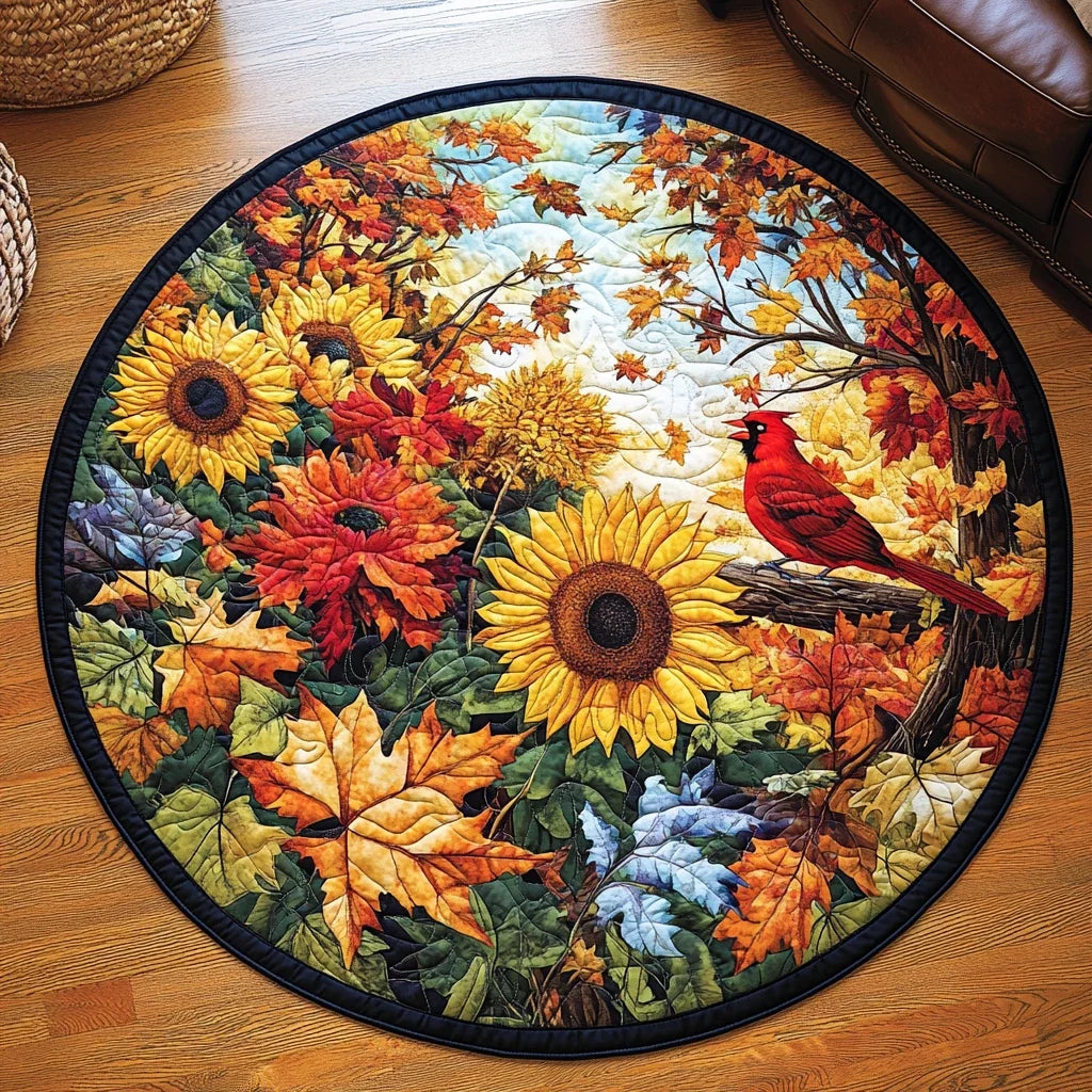 Rustic Harvest Quilted Round Mat