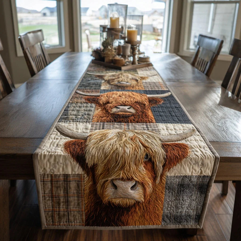 Rustic Highland Quilted Table Runner