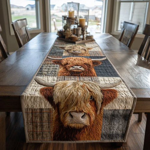 Rustic Highland Quilted Table Runner