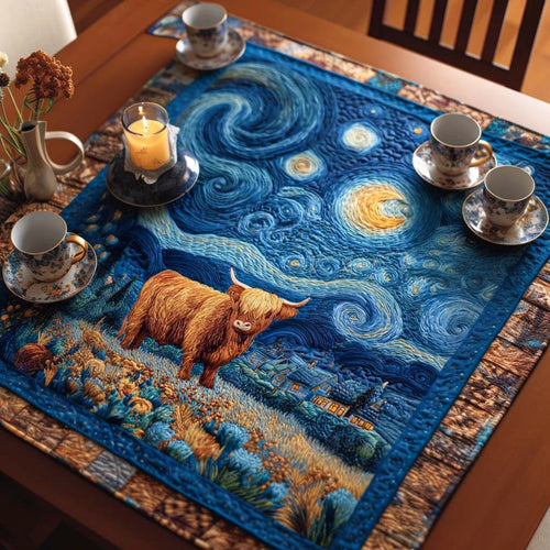 Rustic Highlander Quilted Table Topper