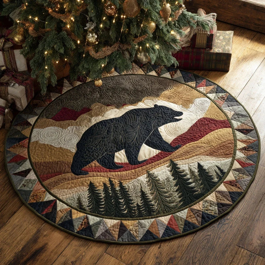 Rustic Path Quilted Round Mat