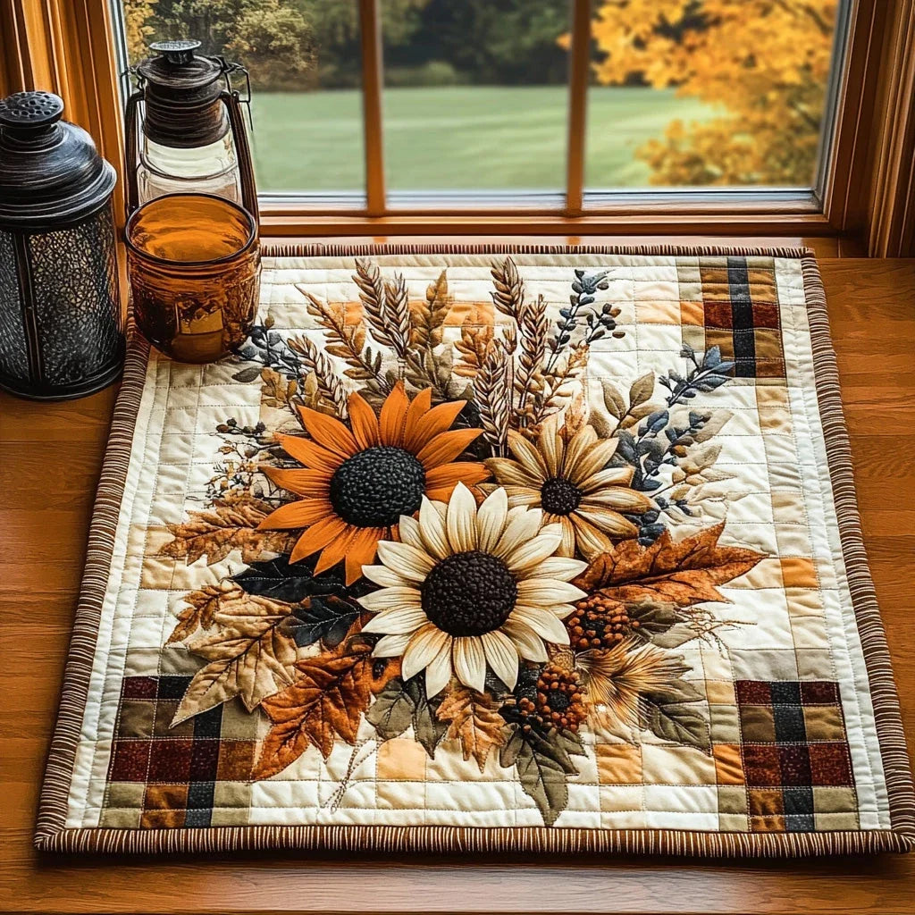 Rustic Radiance Quilted Table Topper