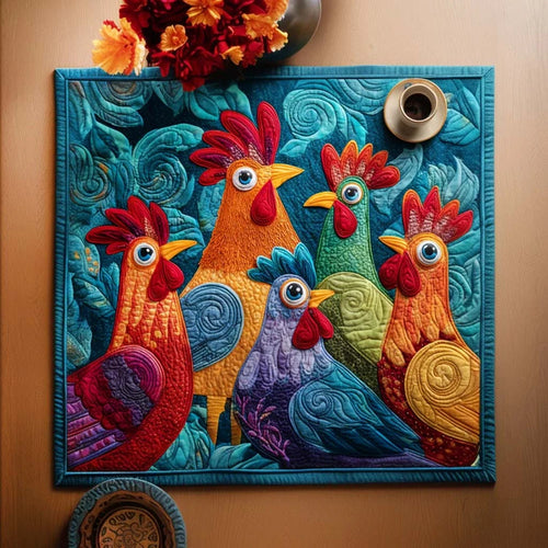 Rustic Roost Quilted Table Topper