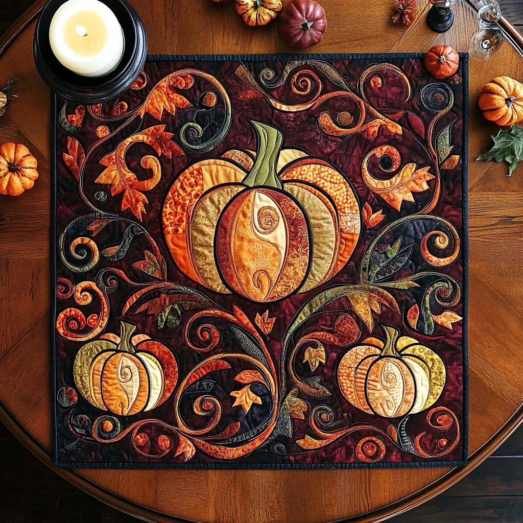 Rustic Spice Harvest Quilted Table Topper