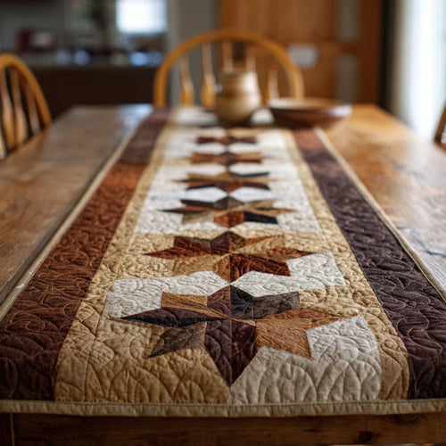 Rustic Starline Quilted Table Runner