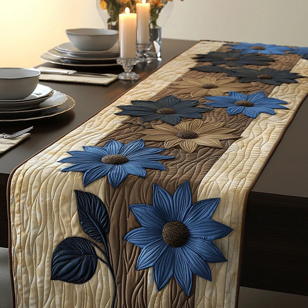 Rustic Sun Quilted Table Runner