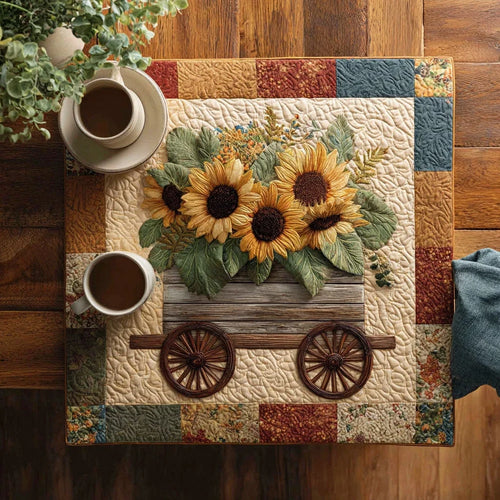 Rustic Wagon Quilted Table Topper