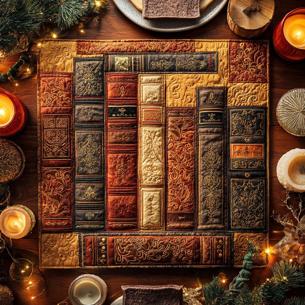 Rustic Wisdom Quilted Table Topper