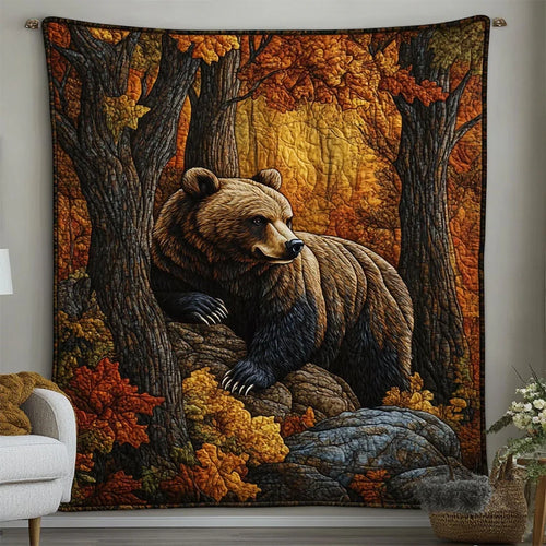 Rustle And Roar Quilt Blanket