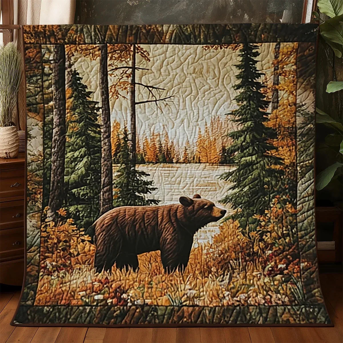 Rustle And Roar Quilt Blanket