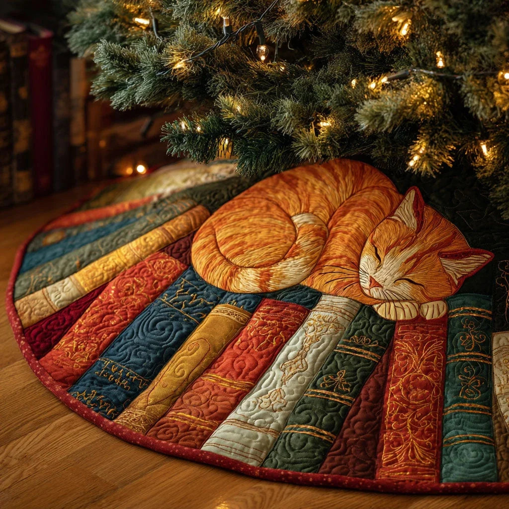Rusty Paws Christmas Quilted Tree Skirt