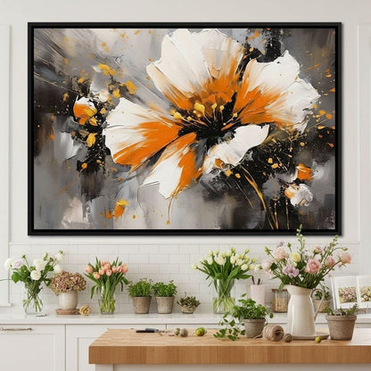Radiant Floral Tempest Canvas Wall Art