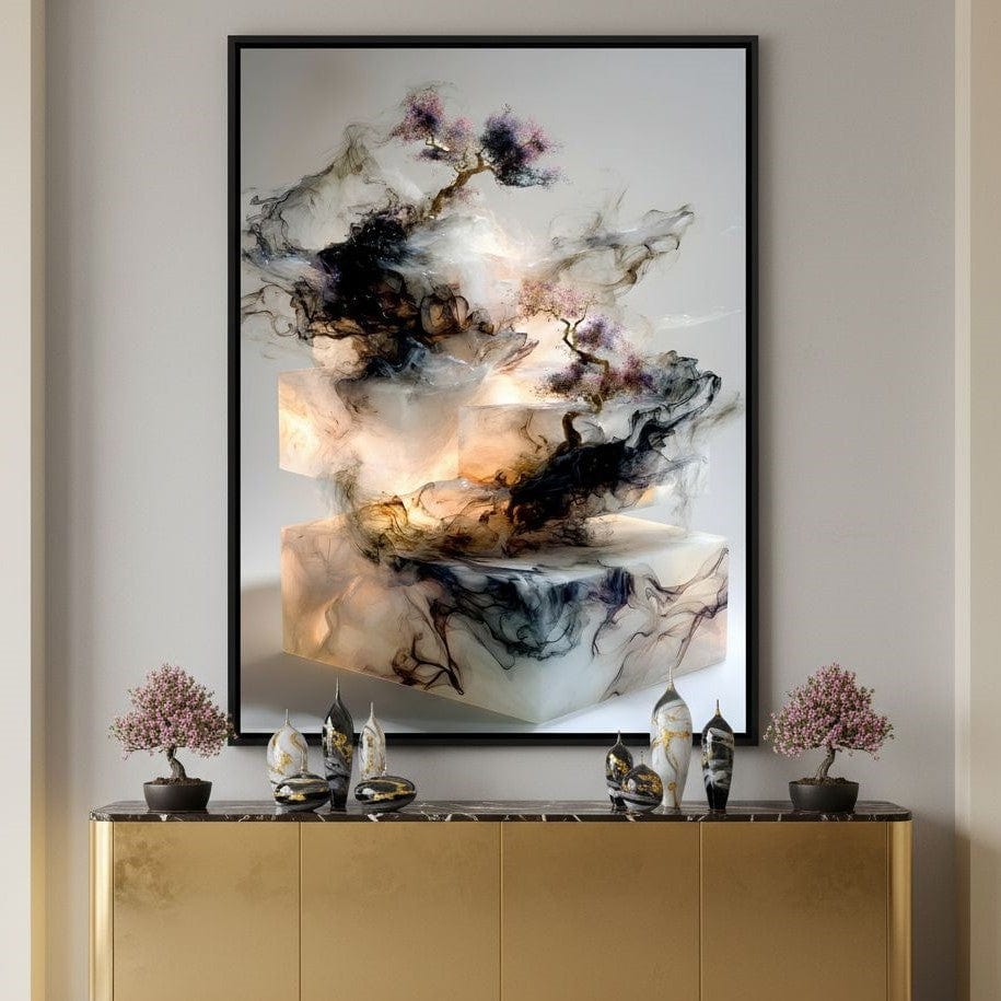 Celestial Bonsai Ascension Canvas Wall Art