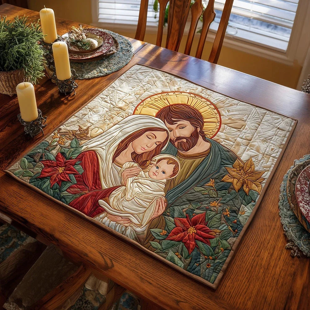 Sacred Family Quilted Table Topper