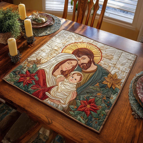 Sacred Family Quilted Table Topper