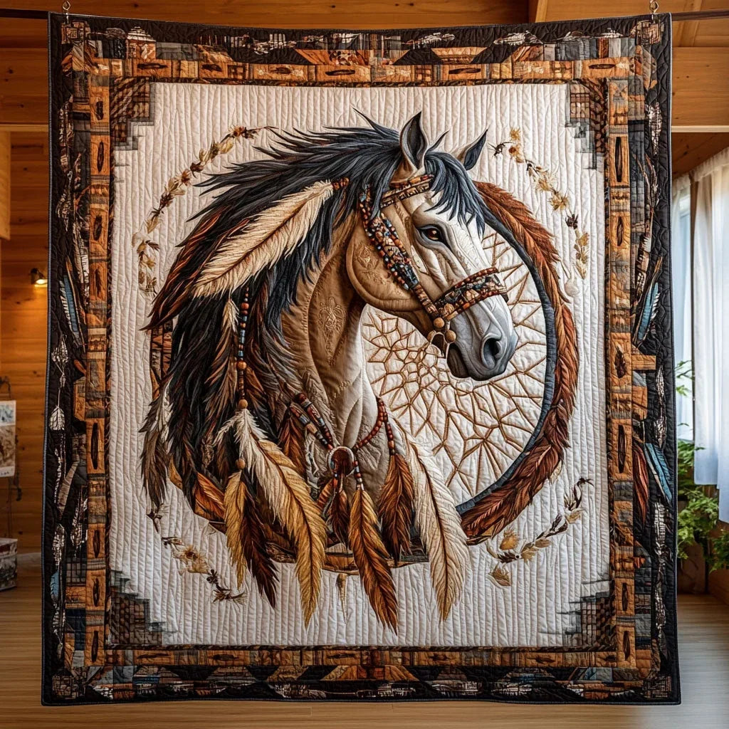 Sacred Gallop Quilt Blanket