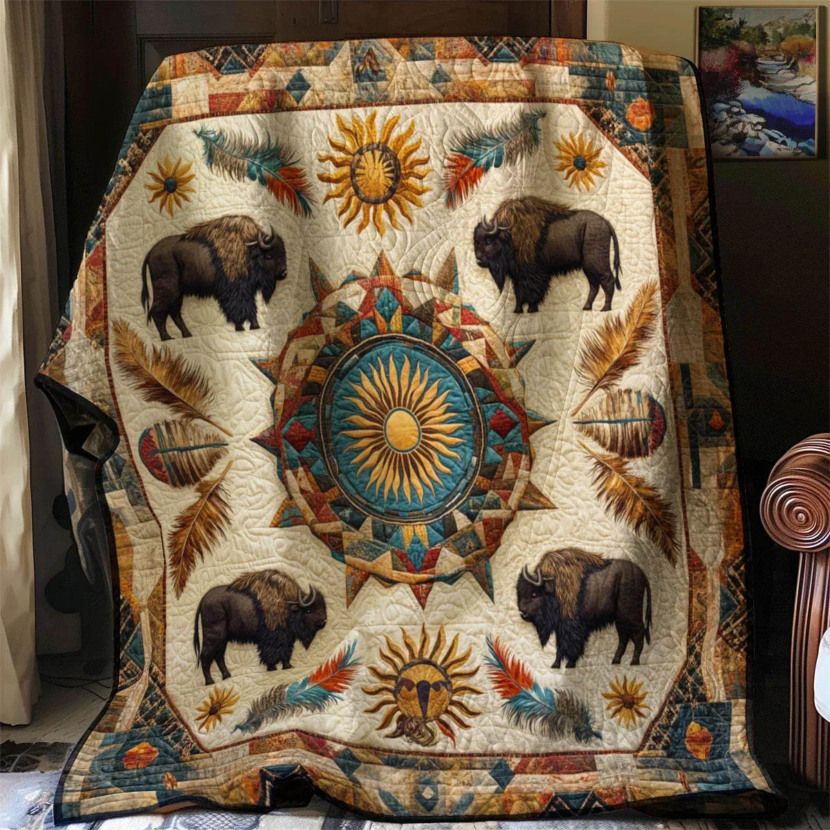 Sacred Herd Leader Quilt Blanket