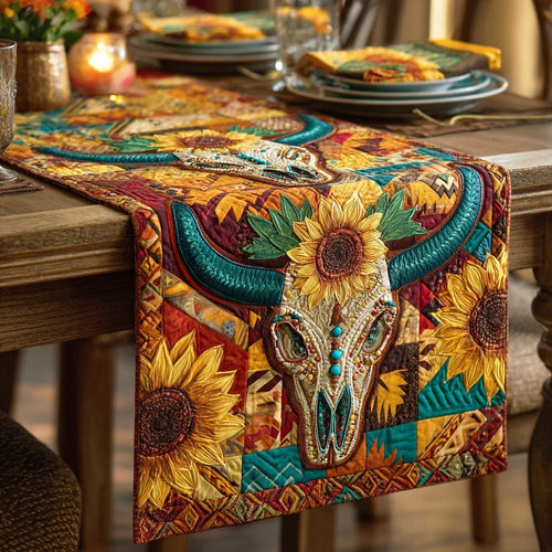 Sacred Horns Quilted Table Runner