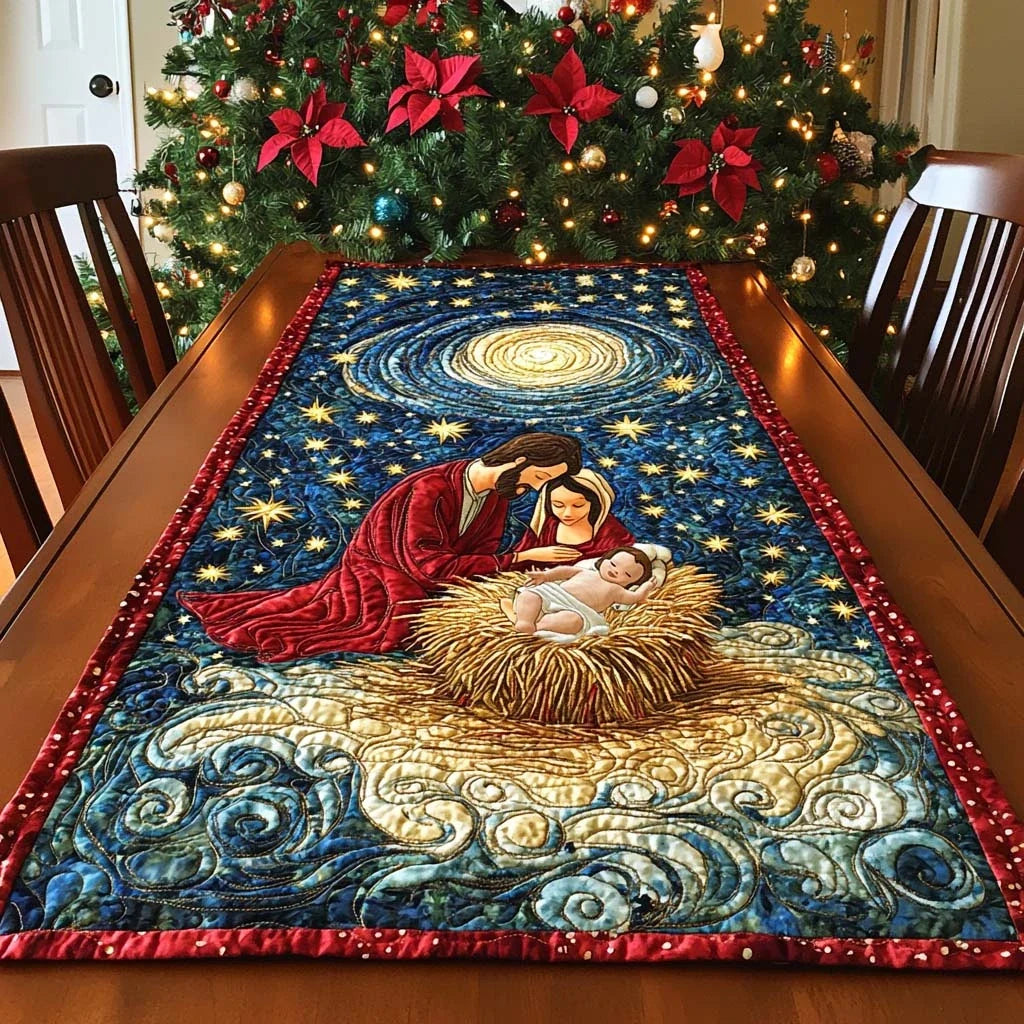 Sacred Night Journey Quilted Table Runner