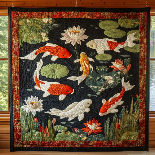 Sacred Pond Quilt Blanket