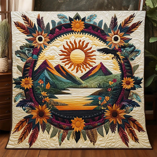 Sacred Sun Quilt Blanket