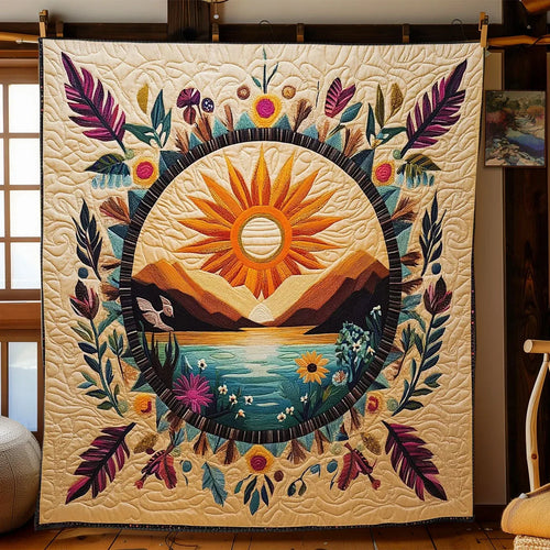 Sacred Sun Quilt Blanket