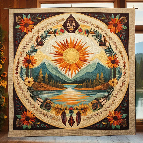 Sacred Sun Quilt Blanket