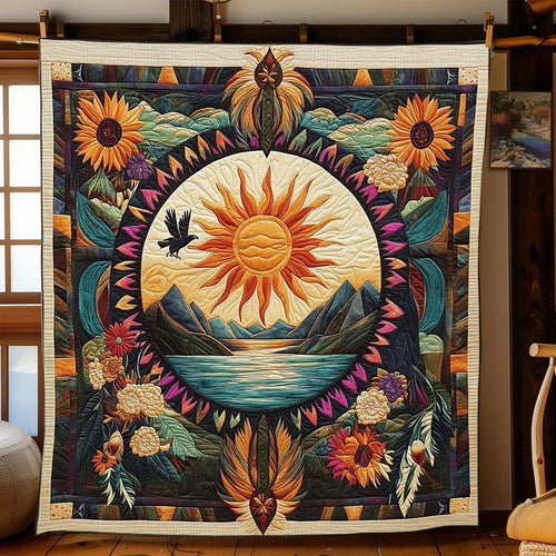 Sacred Sun Quilt Blanket