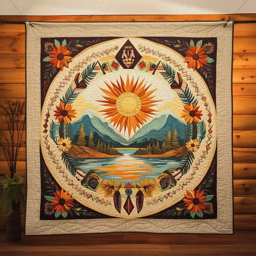 Sacred Sun Quilt Blanket