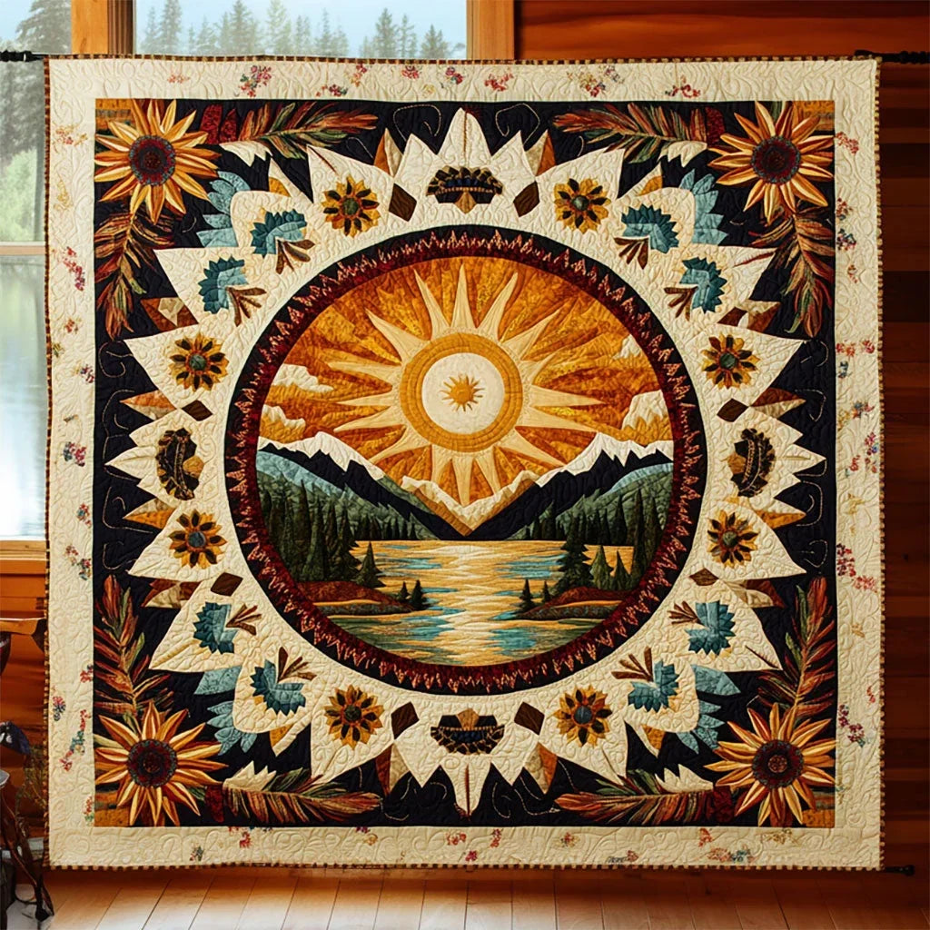 Sacred Sun Quilt Blanket