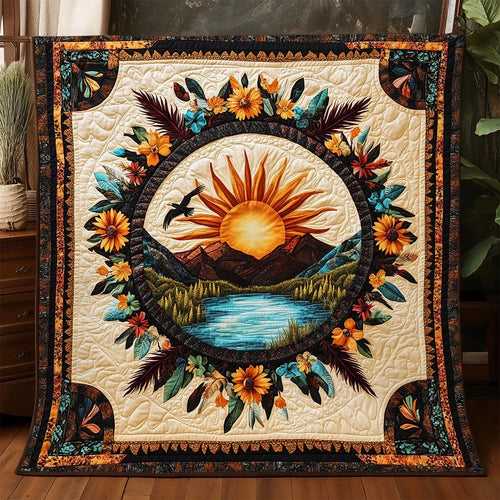 Sacred Sun Quilt Blanket