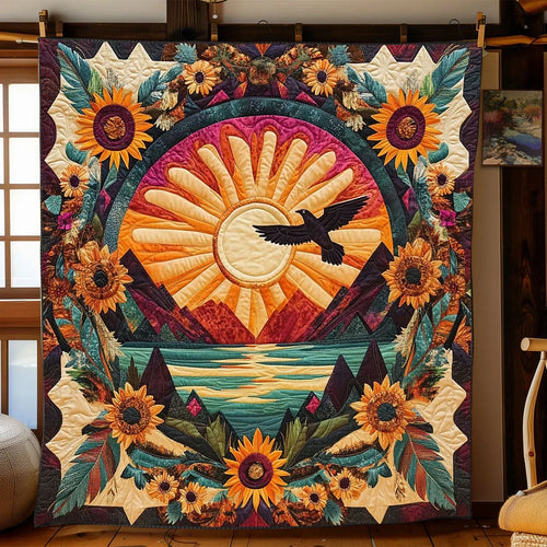 Sacred Sun Quilt Blanket
