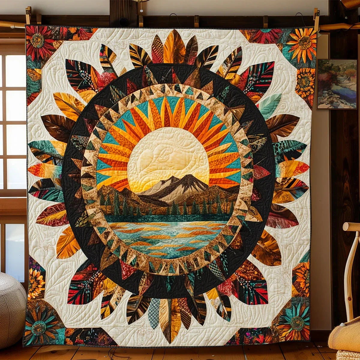 Sacred Sun Quilt Blanket