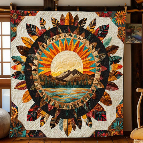 Sacred Sun Quilt Blanket