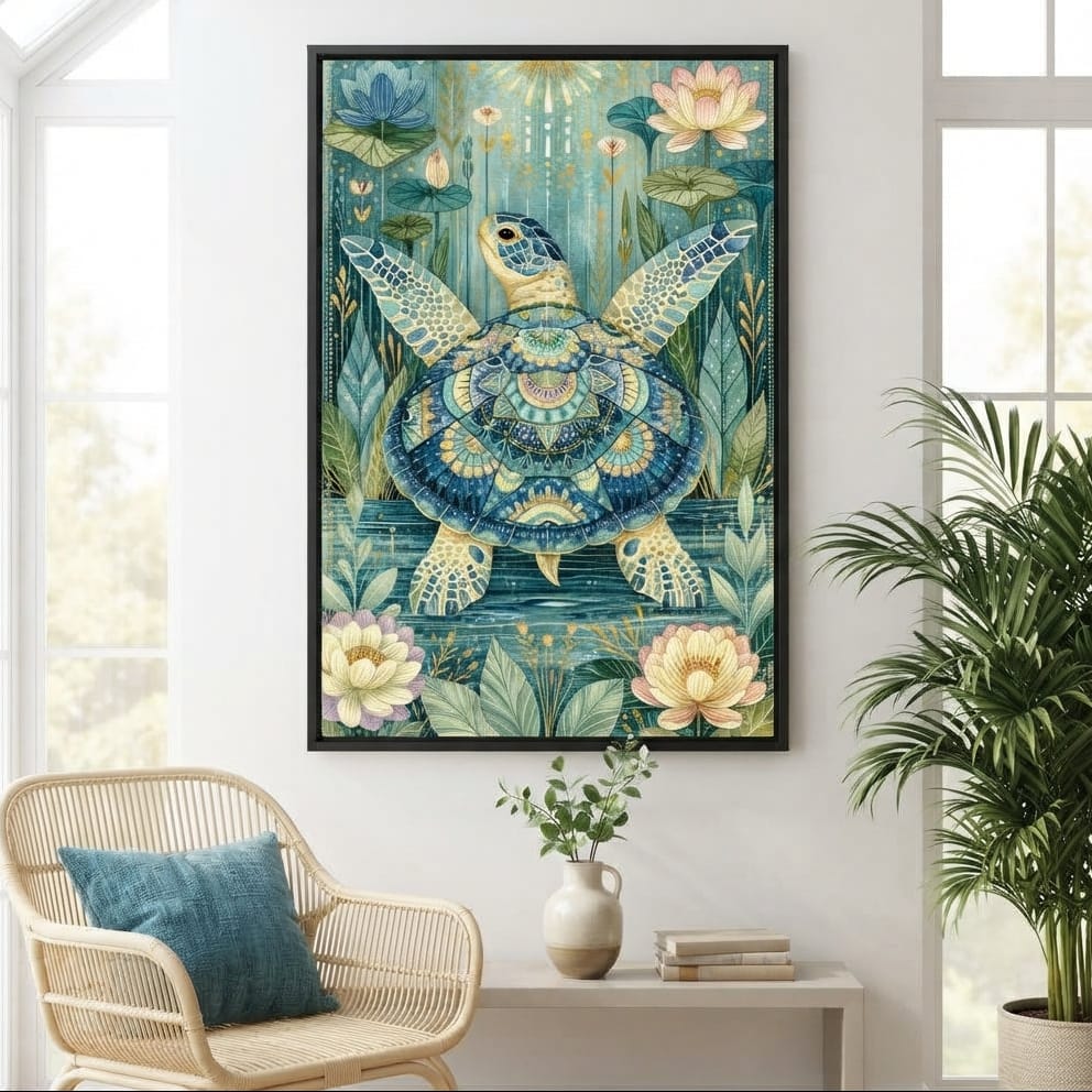 Sacred Traveler Of The Golden Waters Canvas Wall Art