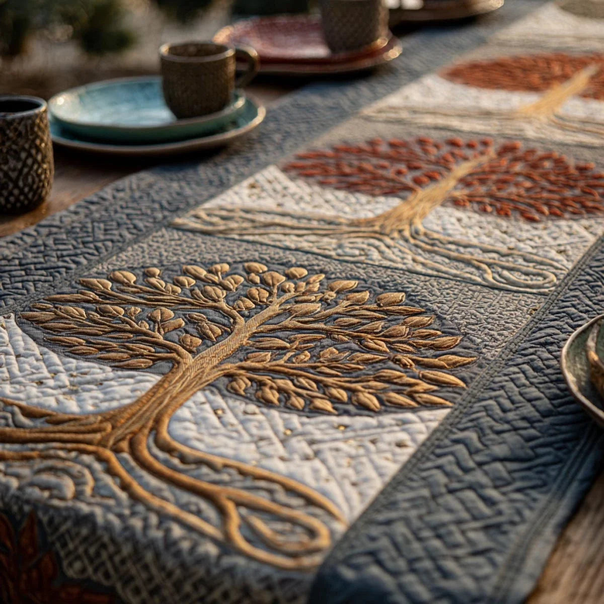 Sacred Tree Quilted Table Runner