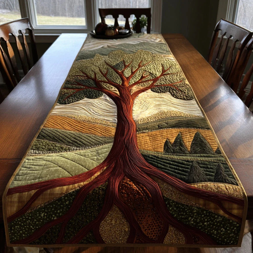 Sacred Tree Quilted Table Runner