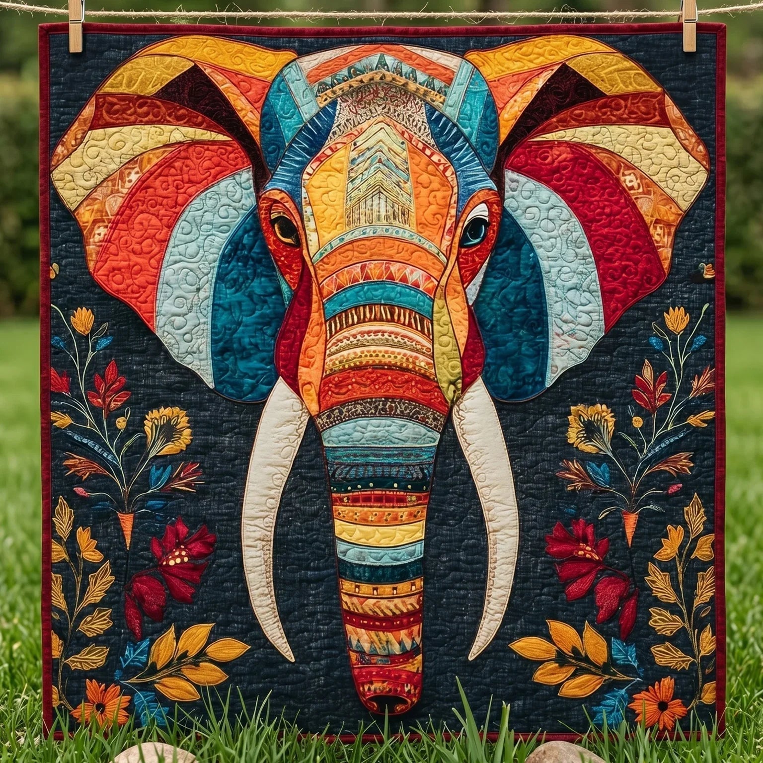 Safari Heritage Quilt Blanket - Quilted Blanket by Wild and Way