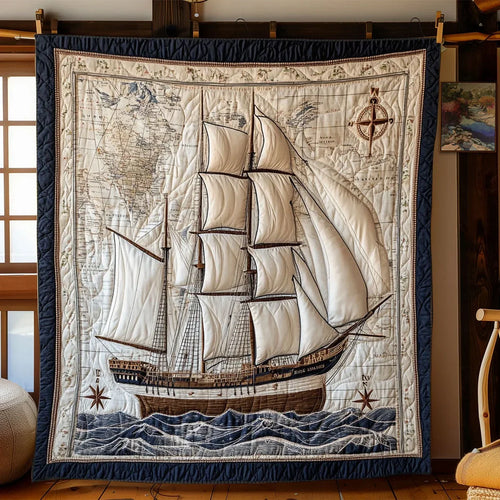 Sailor Map Quilt Blanket