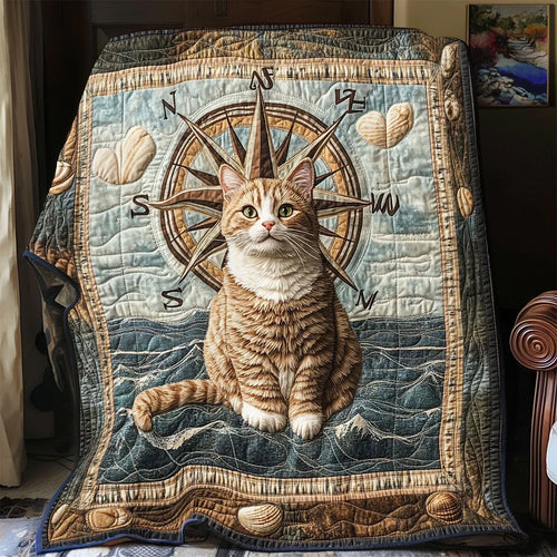 Sailor's Compass Cat Quilt Blanket