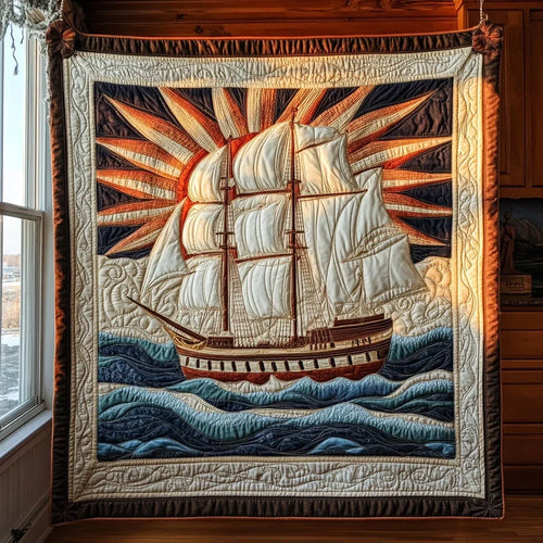 Sails Of Dawn Quilt Blanket