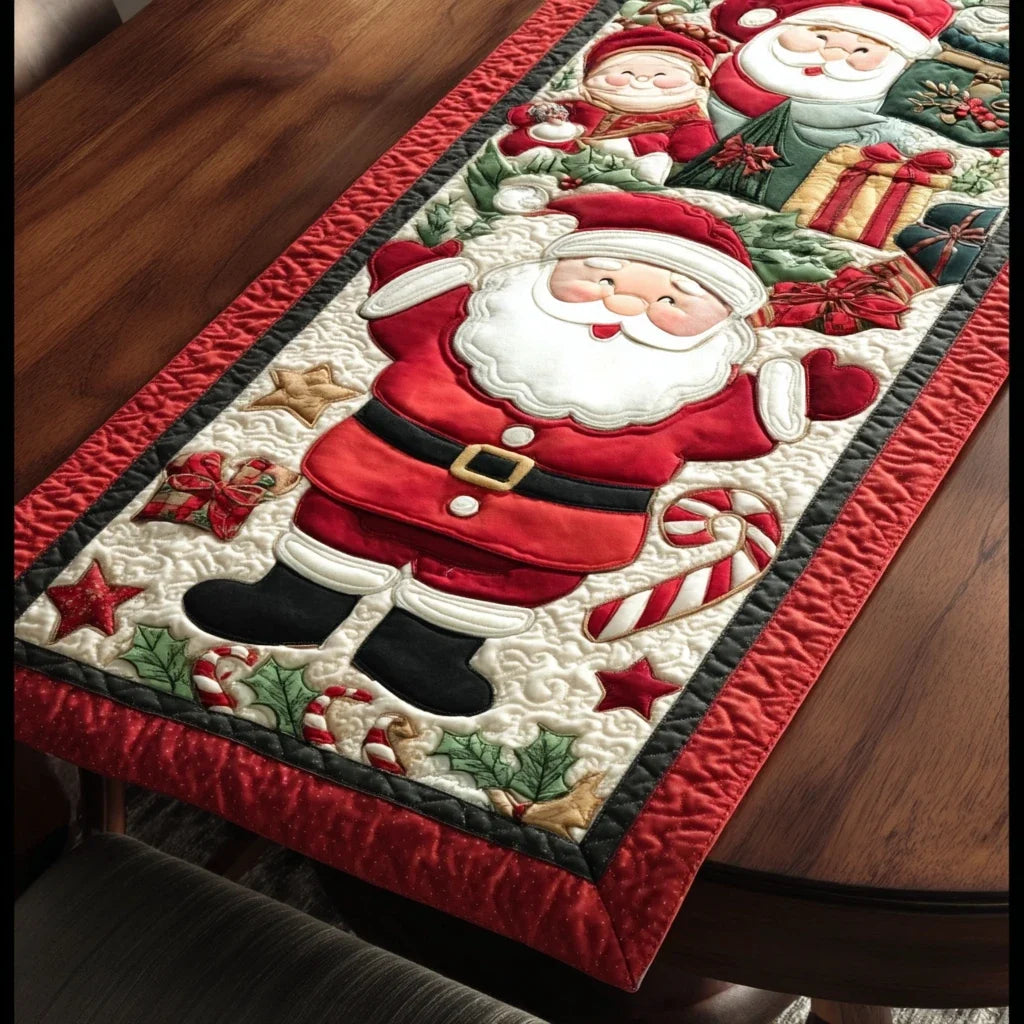 Santa Cheer Quilted Table Runner