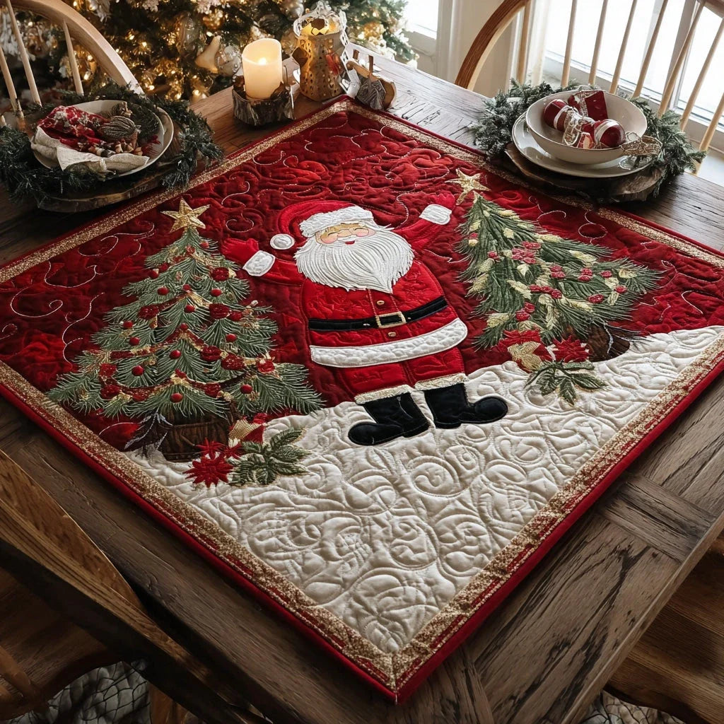 Santa Cheer Quilted Table Topper
